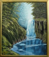 "Deep forest waterfall". 2011. 40X50 cm.