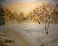 "Winter stillness". 2012. Olja, 40X50 cm.