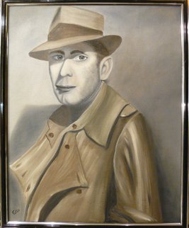 Humphrey Bogart. Olja på duk. 40x50 cm.