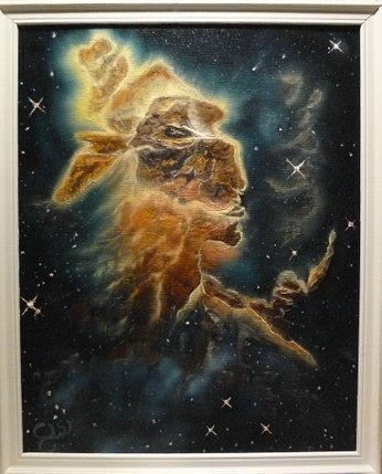 "Carina Nebulosa". Våren 2013.  Olja på duk. 18X25 cm.